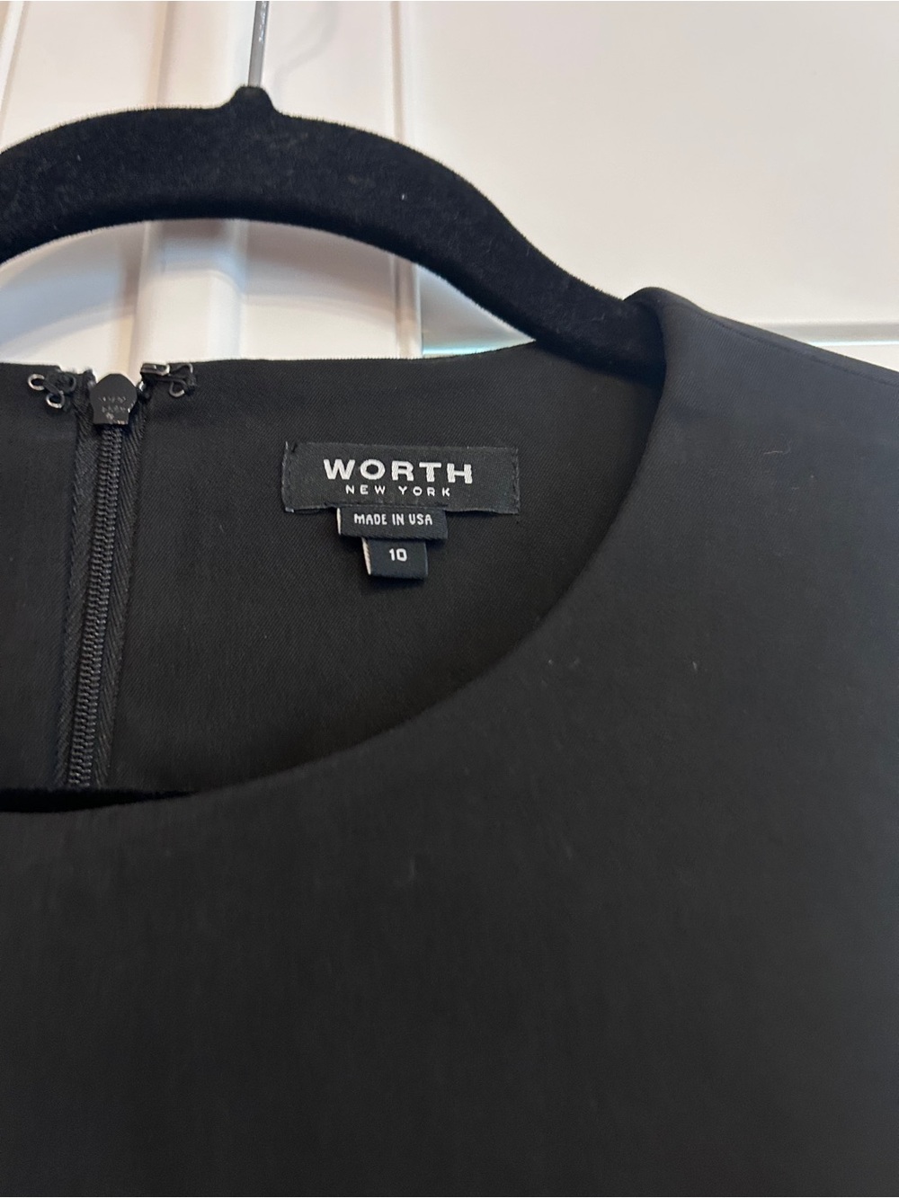 W by Worth Sleeveless Shift Dress with Round Pocket Detail Black White 10 - Picture 2 of 5